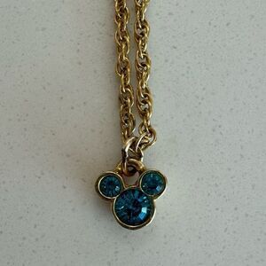 Mickey Mouse Disney necklace blue crystal
